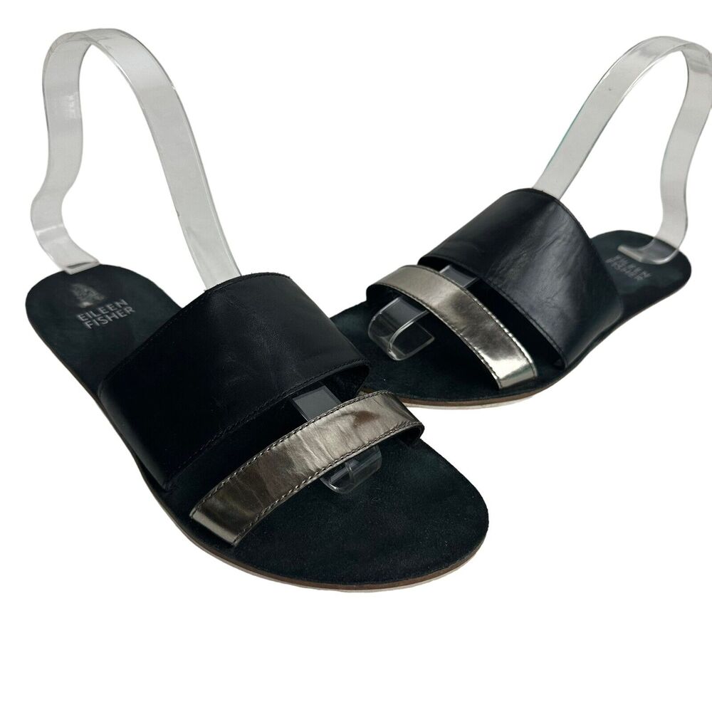 Eileen Fisher Womens Size 6 metallic Flats Slides
